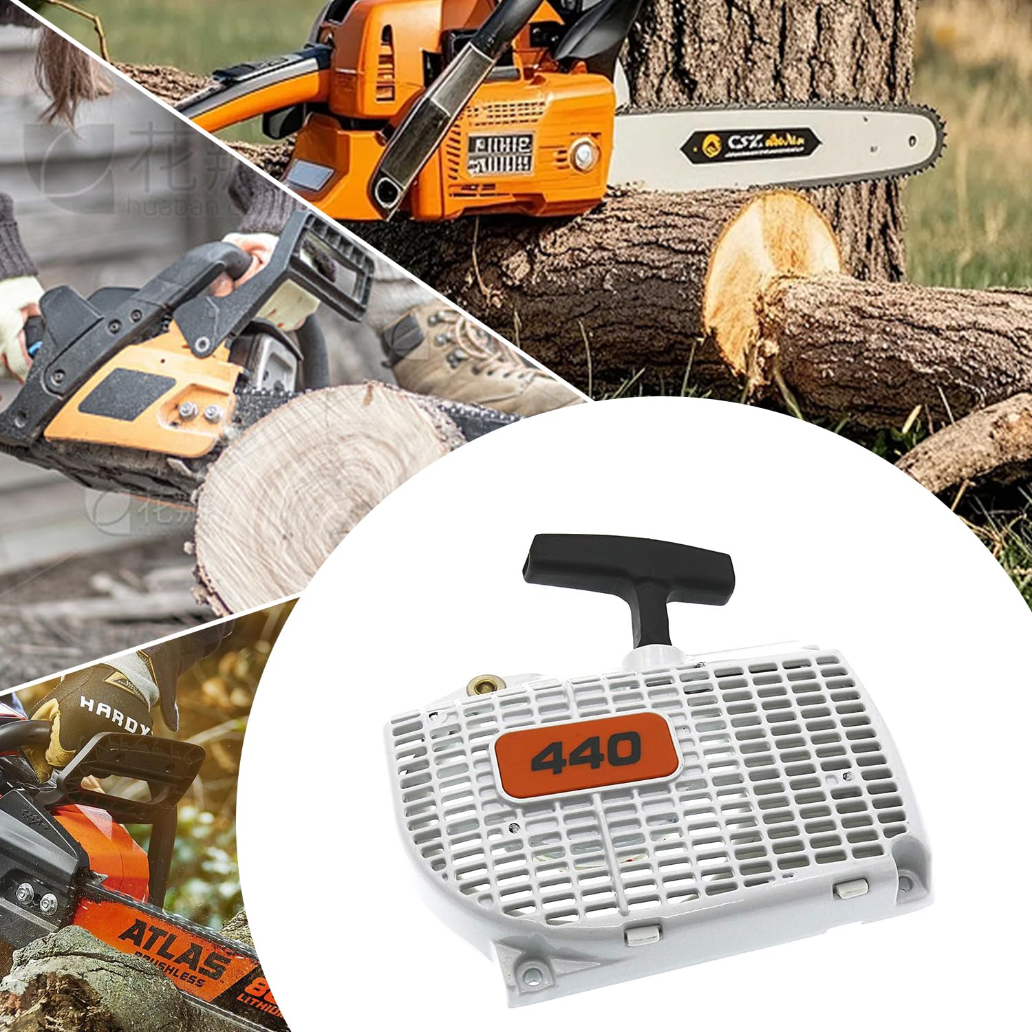 Voor Recoil Starter Handvat met 4,5 mm touw voor Stihl MS380 TS360 Voor Recoil Starter Handvat met 4,5 mm touw voor Stihl MS380 TS360