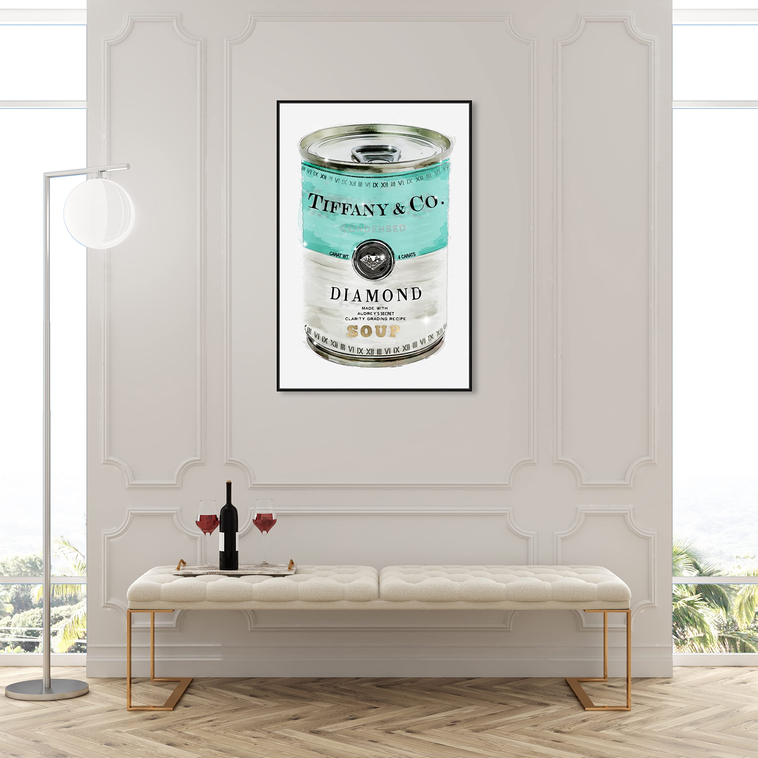 Oliver Gal Priceless Can' Framed Fashion Wall Decor, 30