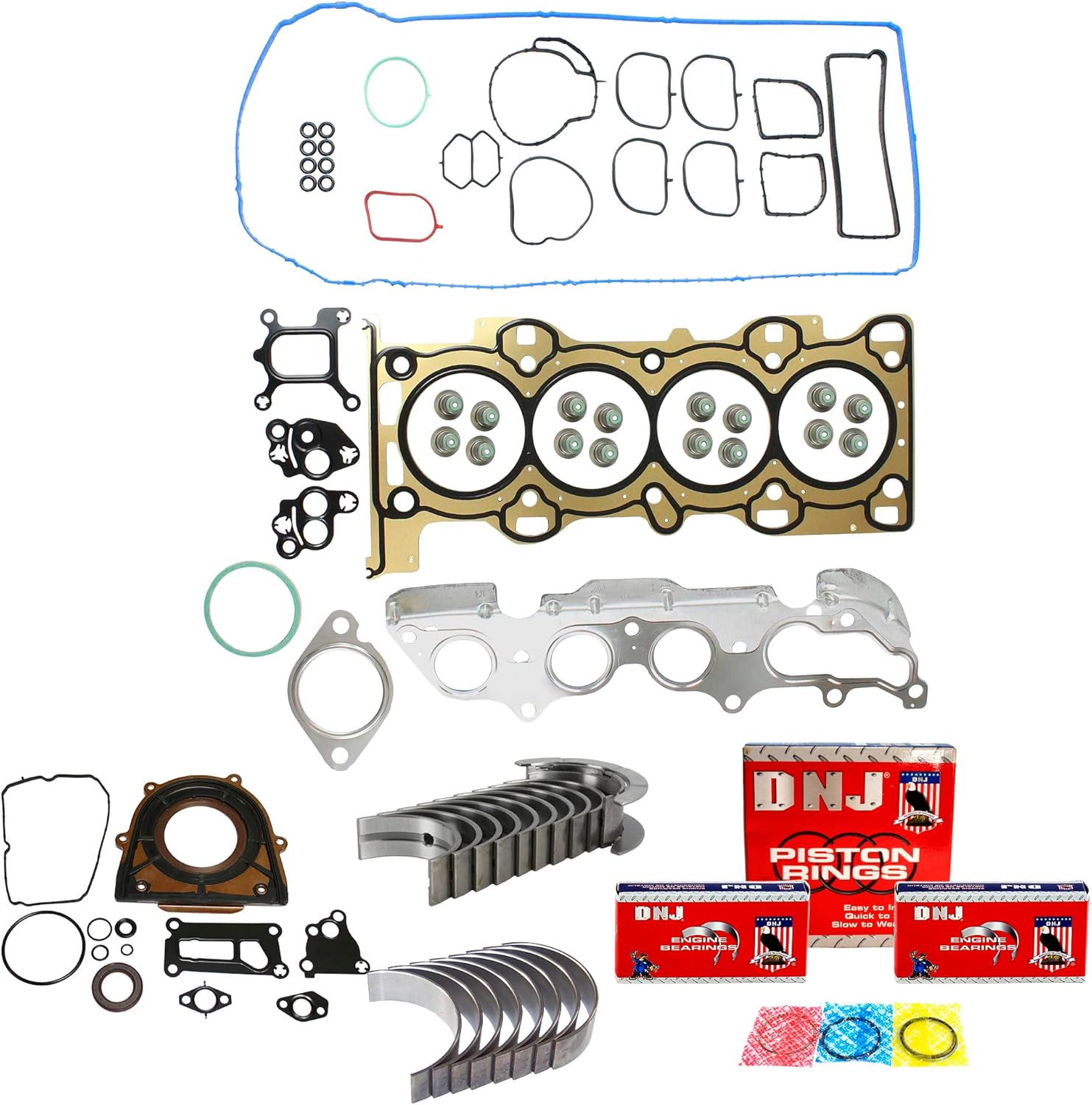 DNJ RRK465C Engine Re-Ring Kit for 2003-2006 Mazda 3 5 6 2.3L L4 16V DOHC 2260cc