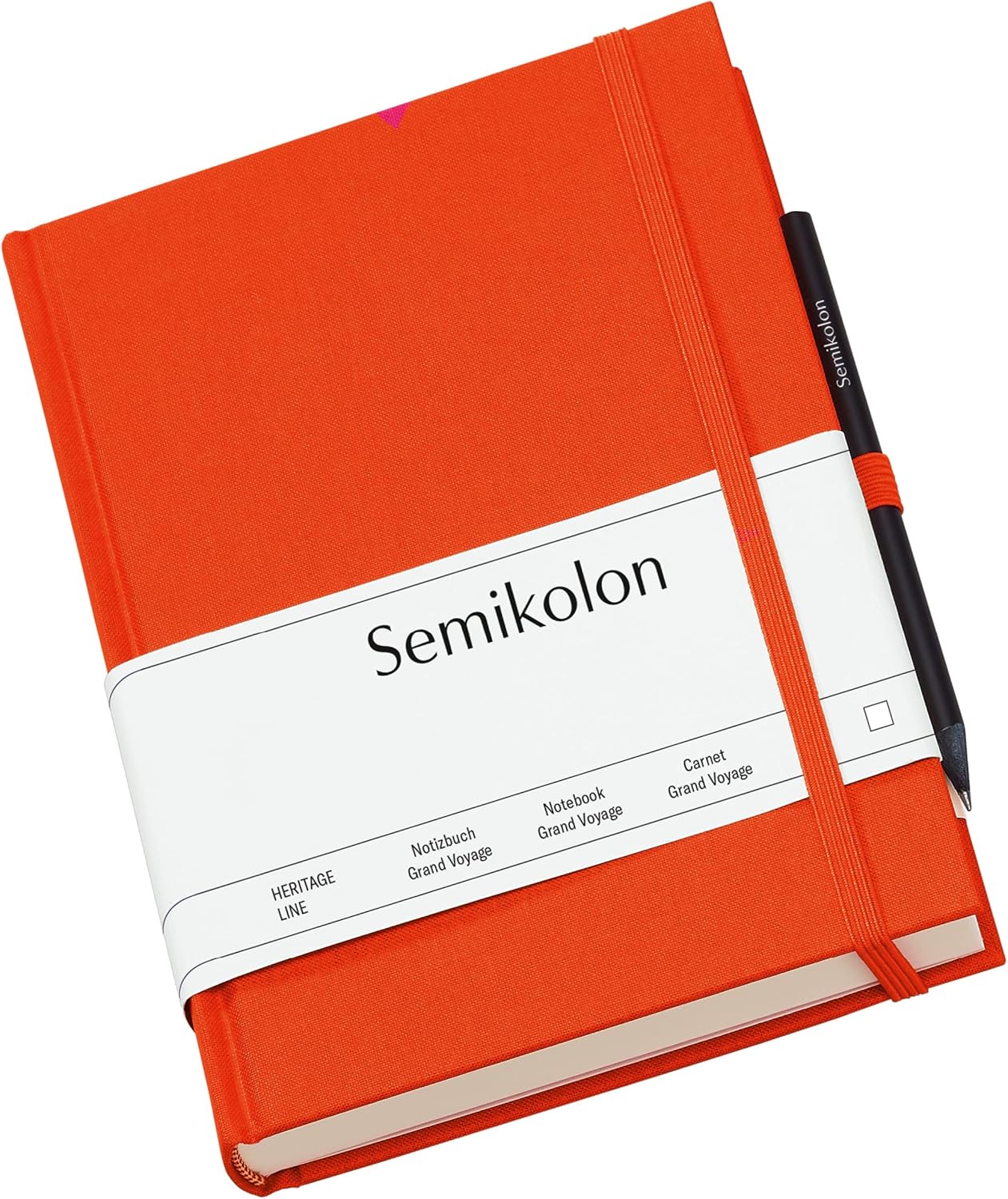 Semikolon - Travel Diary Grand Voyage, 304 Pages with World Map and Time Zones, Black