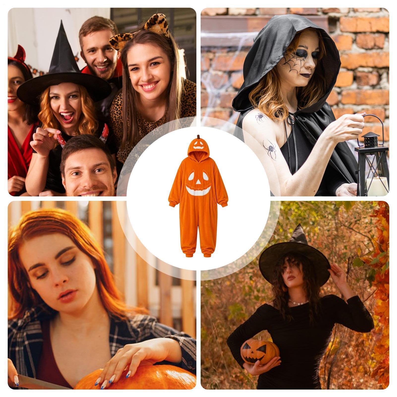 Kombinezon Halloween Zabawny Kostium Z Kapturem Długi Rękaw | Damskie Oversize Piżamy Jednoczęściowe Dla Kobiet I Mężczyzn Na Świeżym Powietrzu Impreza Maskarada Scena Dom Odgrywanie Ról