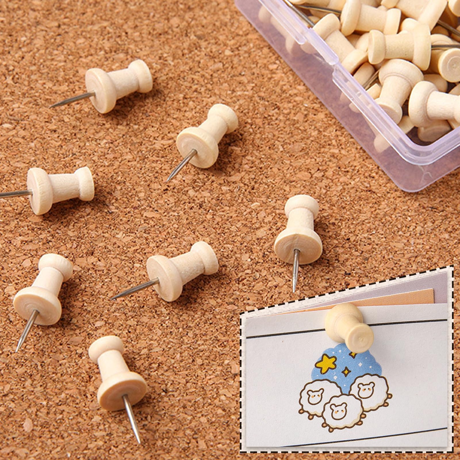 Idena 334032 - Prikbordspelden, 40 stuks, geassorteerde