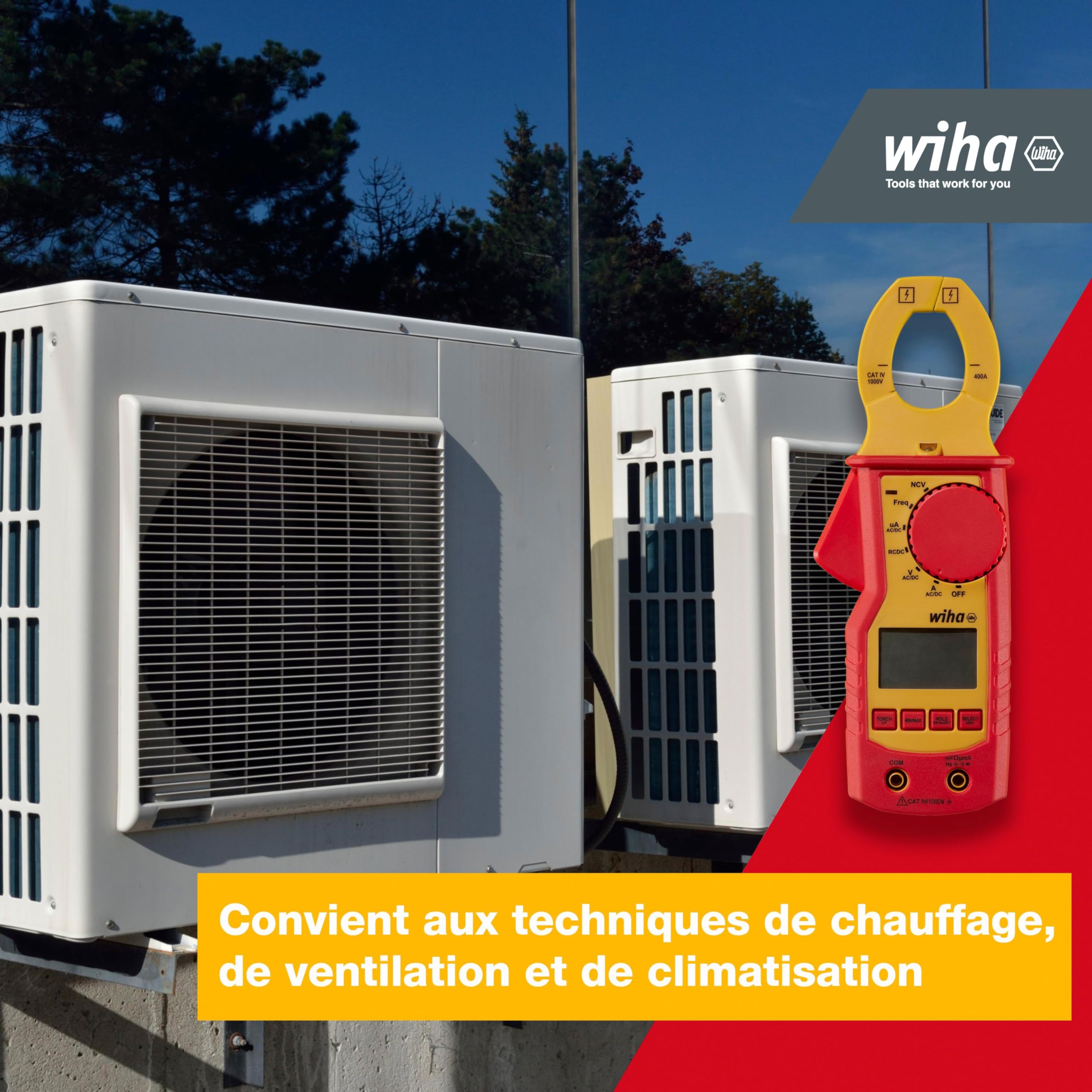Wiha 45219 Pince ampèremétrique numérique CAT IV 1000 V