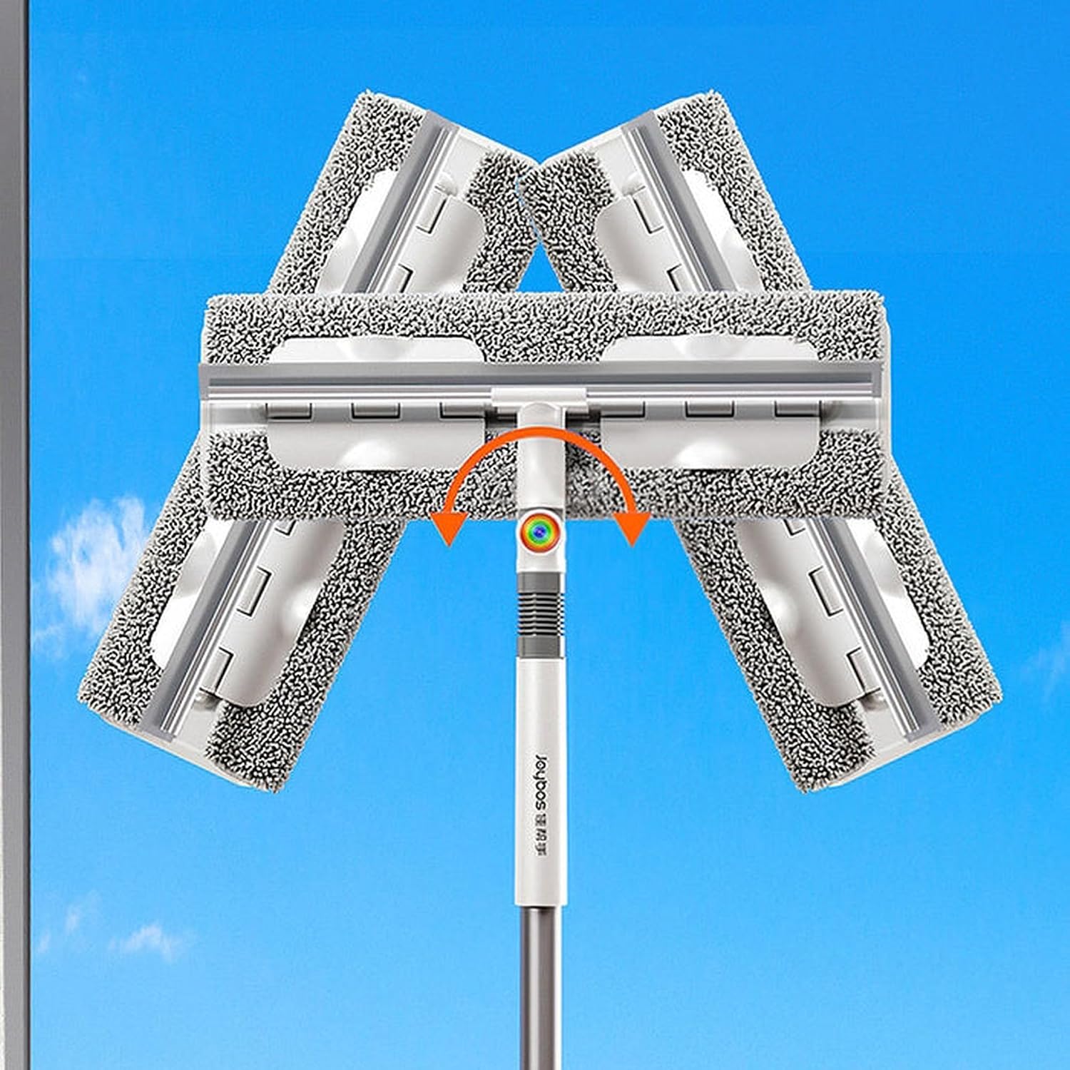 Close-up of the rotating head mechanism