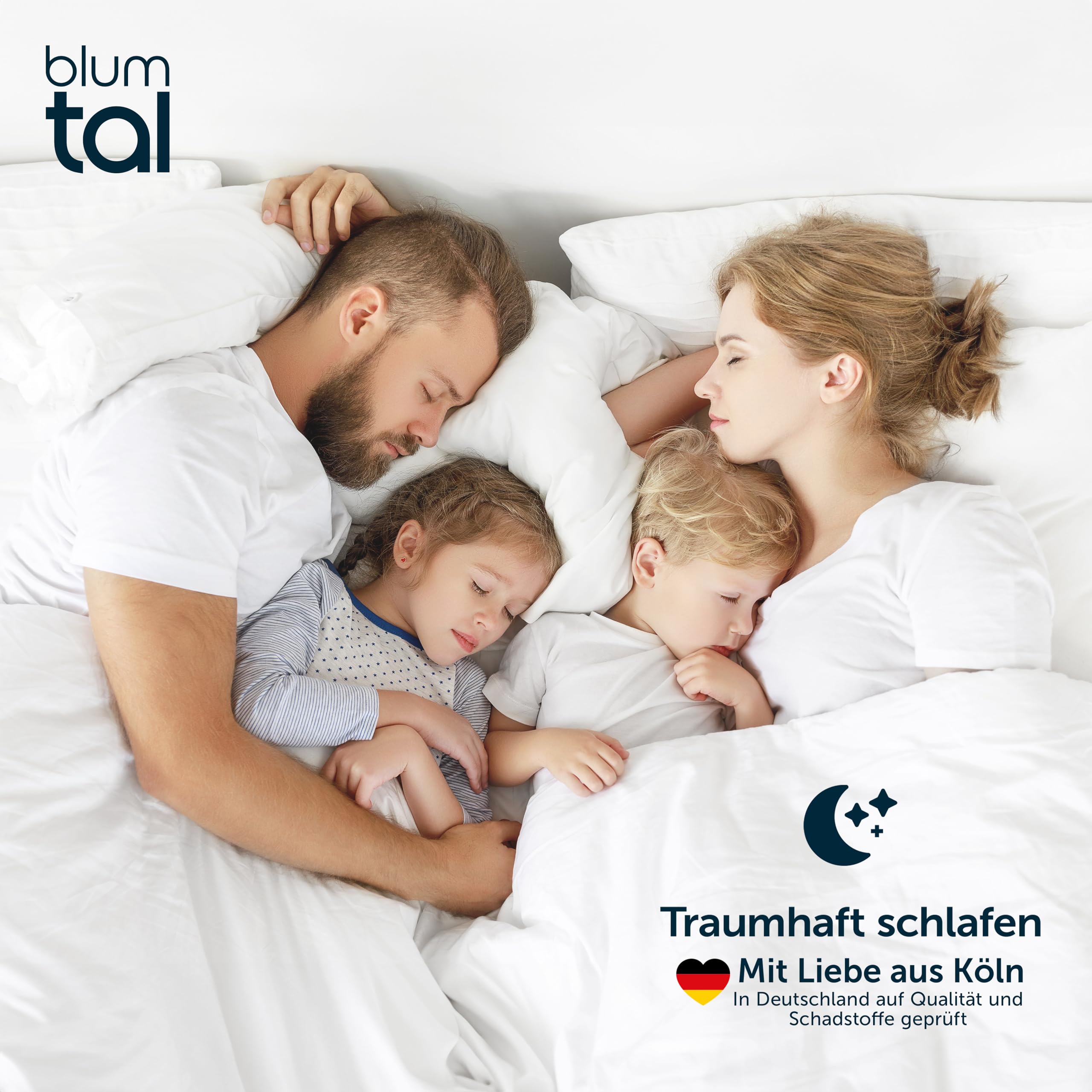 Blumtal Winterdecke 155x220 cm im 2er Set - Oeko-TEX zertifizierte Bettdecke 155x200 cm - extra Dicke Winter Decke - Steppdecke Winter - Steppbettdecke waschbar 95 °C - Füllmenge 150 GSM