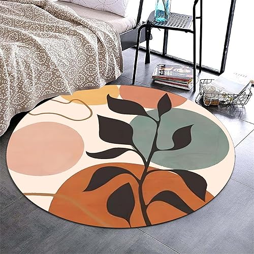 Miniatura 12 de Alfombra de área de Navidad, 4 pies, alfombra redonda de Navidad, alfombra de Navidad para sala de estar, decoración de Navidad, alfombra redonda