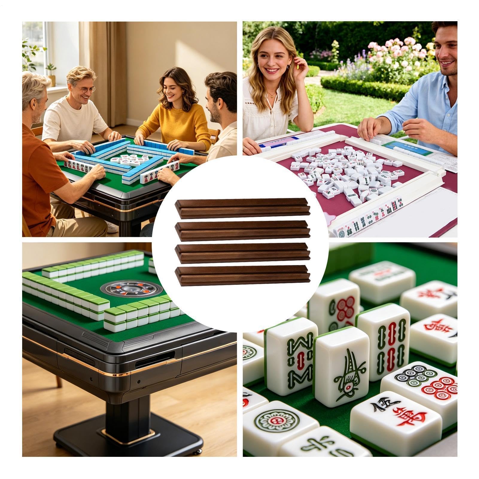 Mahjong-Ständer aus Holz Tischspiel-Zubehör | Magnetische Mahjong-Schieber und Holz-Ständer Für Domino-Steine Für Zuhause, Partys & Reisen, Clubs, Festivitäten, Männer