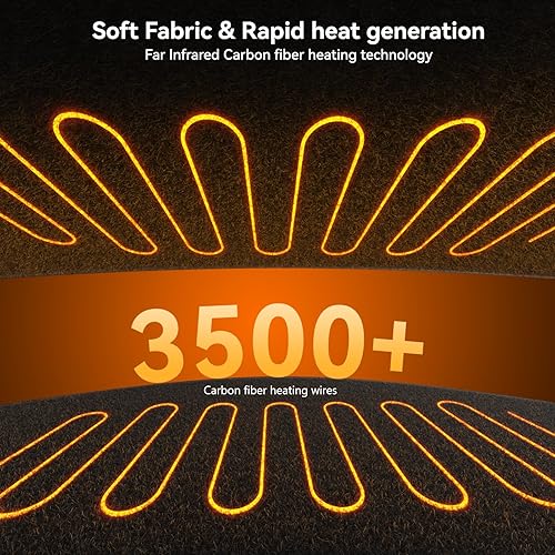 Miniatura 7 de Masaje térmico inalámbrico para alivio del dolor de caderaciática con banco de energía de 5000 mAh, almohadilla de calefacción de cadera con terapia