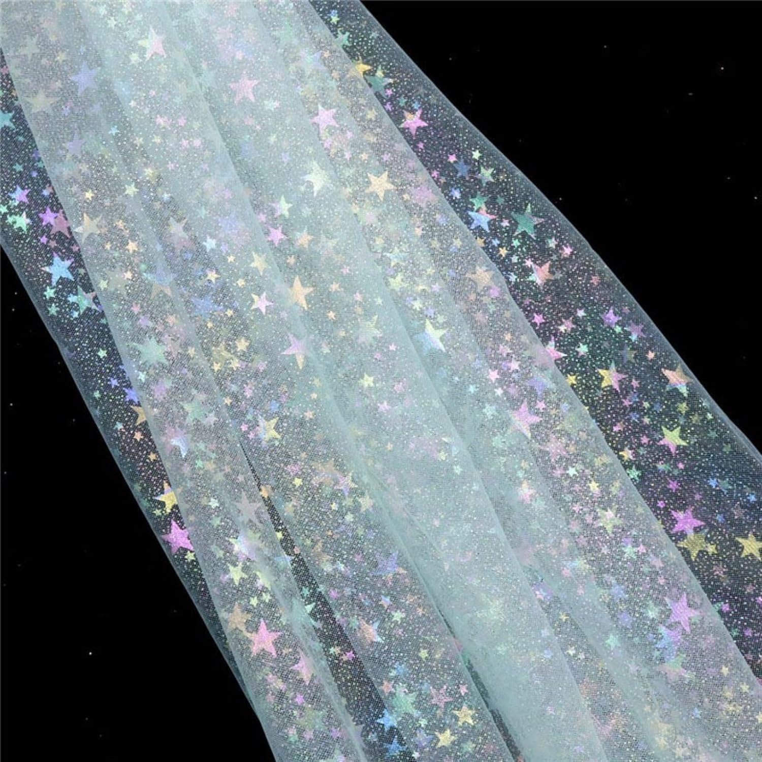 Tulle Fabric Roll Glitter Sequins Tulle Fabric Wedding Birthday Backdrop Curtain Lace Wide Tulle for Sewing Table Skirt DIY Home Decor(Dark Pink)