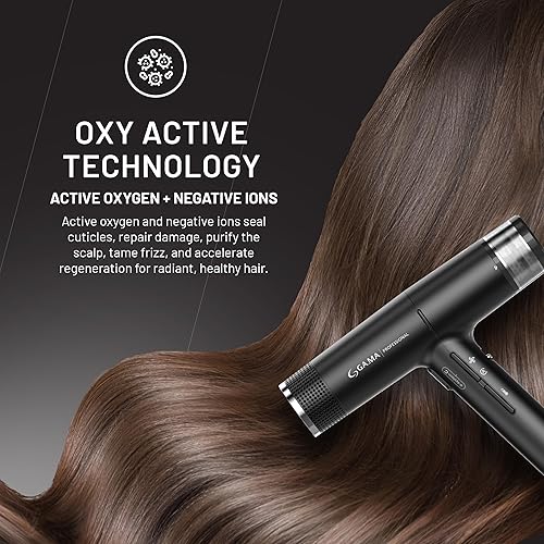 Miniatura 3 de GA.MA iQ1 Perfetto - Secador de pelo con motor inteligente sin escobillas de 110,000 RPM, tecnología Oxy Active, filtro de limpieza automática y