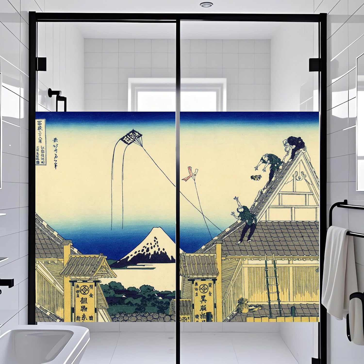 めかくしシート ガラス 窓用 ステンドグラス シール 外から見えない 防水 無接着剤 再利用可能 静電吸着 ベランダ オフィス 幅8