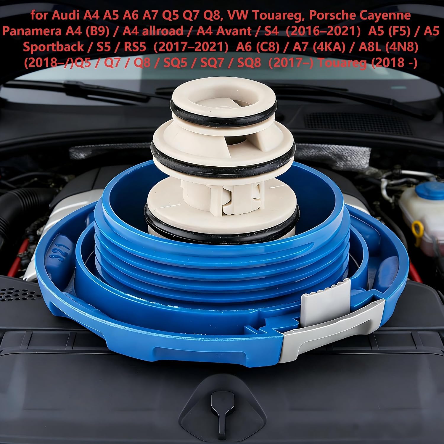 Car Radiator Expansion Tank Cap 4M0121321E 4M0121321J | Compatible with Audi A4 A5 A6 A7 Q5 Q7 Q8 VW Touareg Porsche Cayenne Panamera Coolant Reservoir Cap(1pcs)