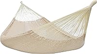 Sunnydaze XXL Handwoven Mayan Double Hammock - 625 lb Heavy-Duty Thick Cord Outdoor Hammock for 2+ People, Natural