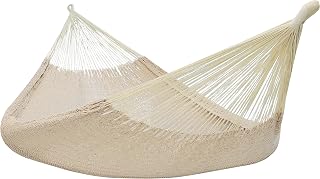Sunnydaze XXL Handwoven Mayan Double Hammock - 625 lb Heavy-Duty Thick Cord Outdoor Hammock for 2+ People, Natural