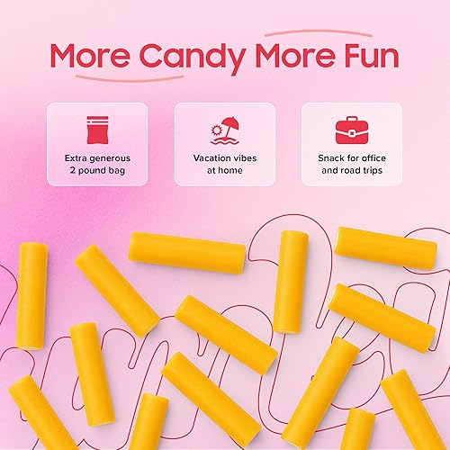 Miniatura 7 de Tropical Cream Soft & Chewy Stix  Surtido de dulces de regaliz de 2 libras  Sabor a frutas tropicales  Bolsa grande de regaliz australiano a granel