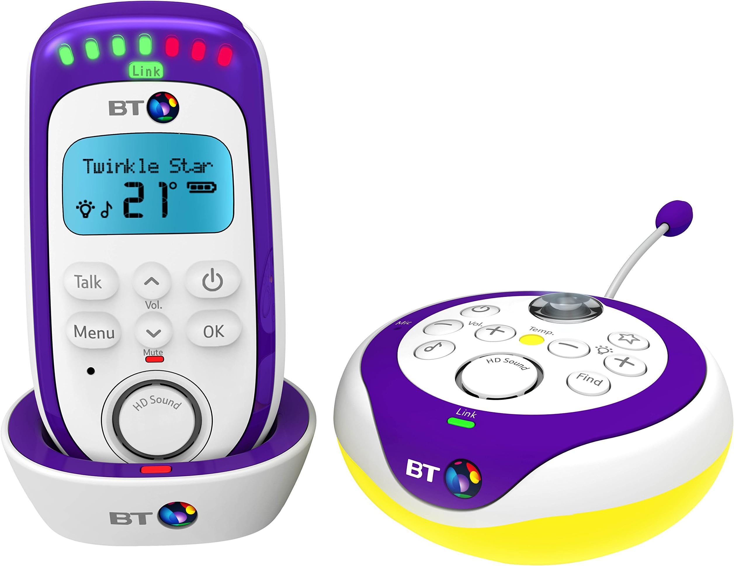 BT 350 Digital Baby Monitor Lightshow