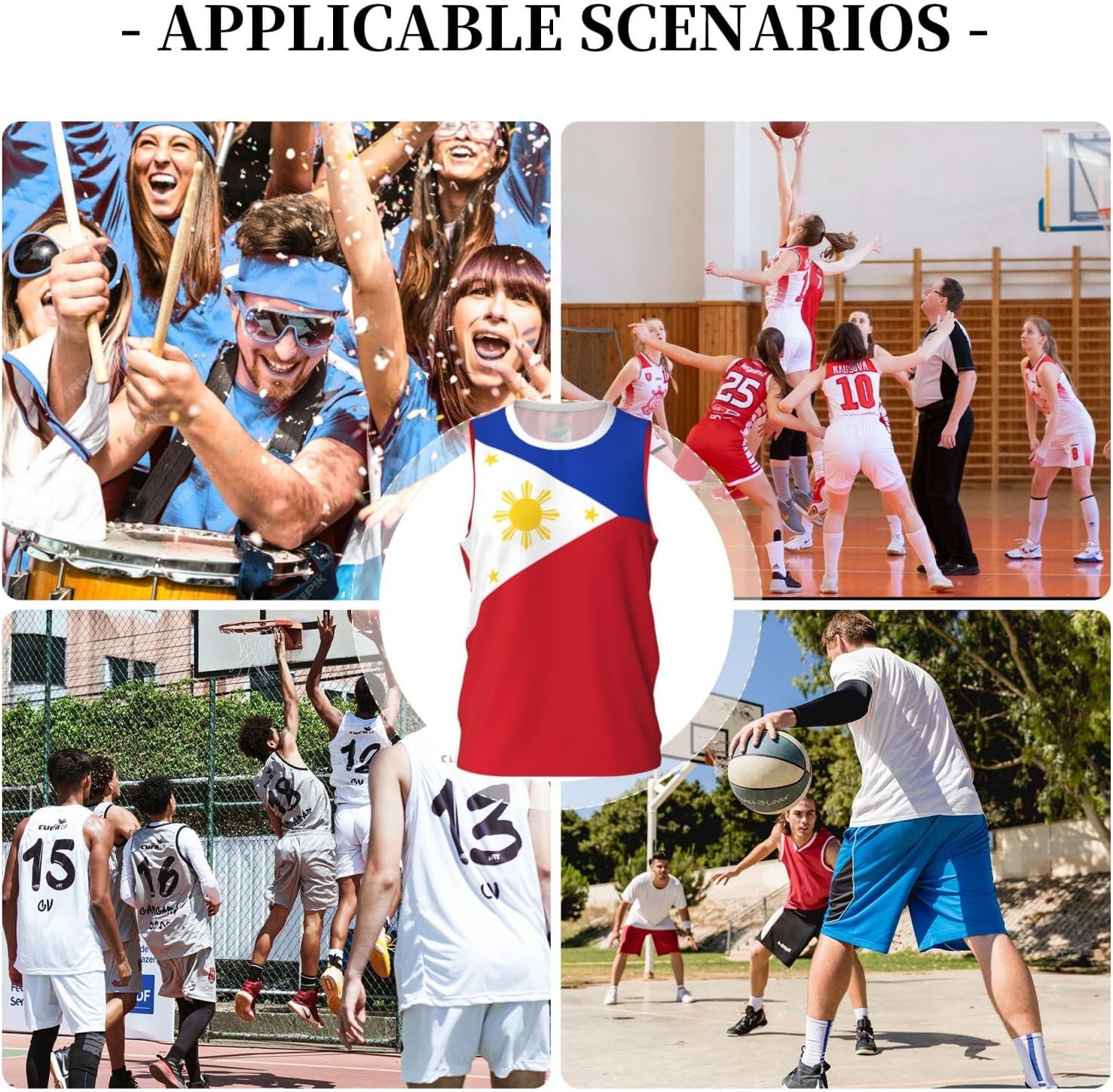 Philippines Flag Basketball Jersey Sports Jerseys for Men Running Fitness Training Sleeveless T Shirt