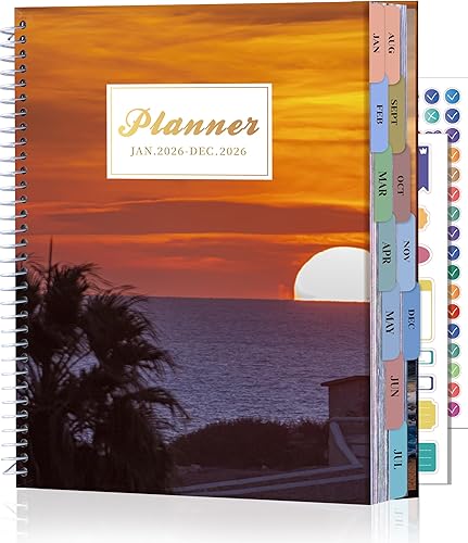 Miniatura 12 de CAGIE Agenda 2025-2026: 18 meses julio 2025 - diciembre 2026, calendarios planificadores semanales y mensuales de 8.5 x 11 pulgadas, grandes