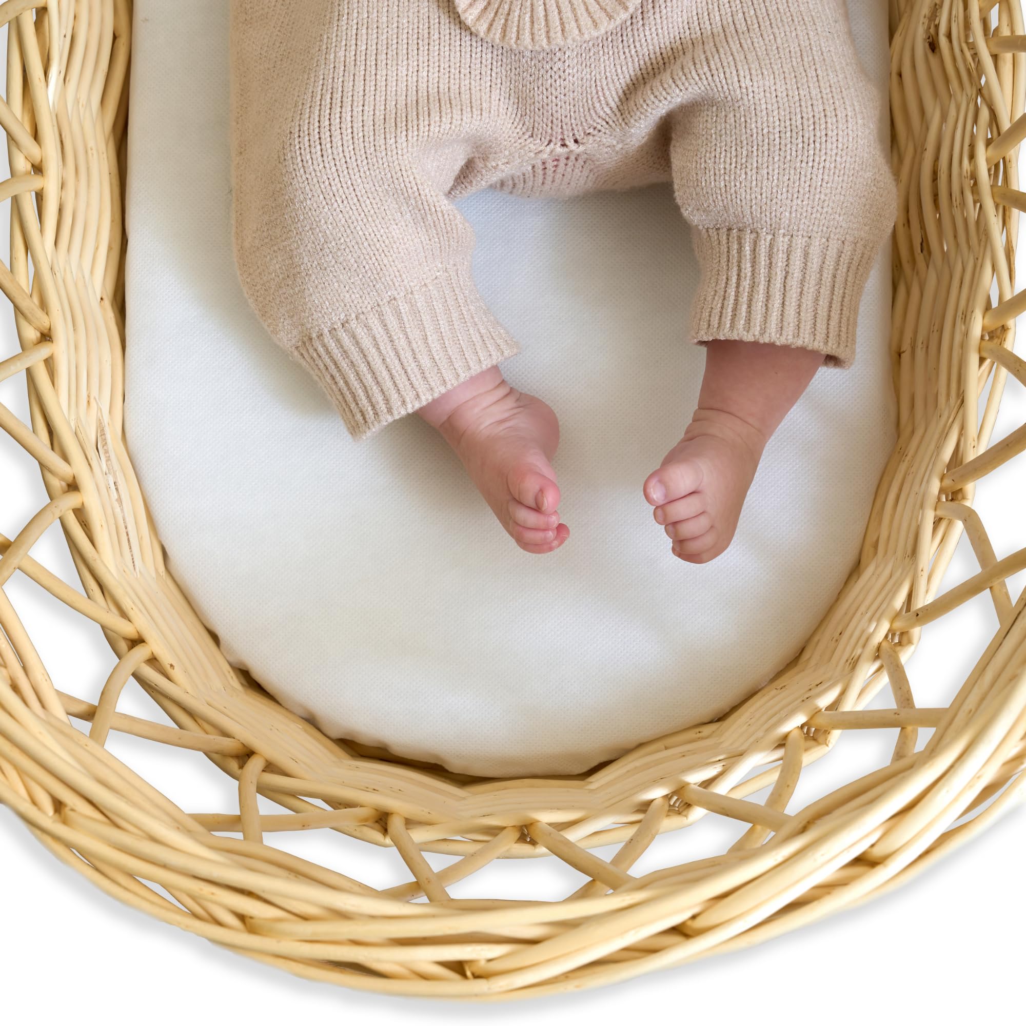 Fodera In Pile Super Morbida Per Culla In Vimini - Ideale Per Neonati | Colore Panna - Foto 6