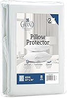 Vista 10 de Set de 2 Protectores de almohada con cierre hechos de poliéster y algodón.