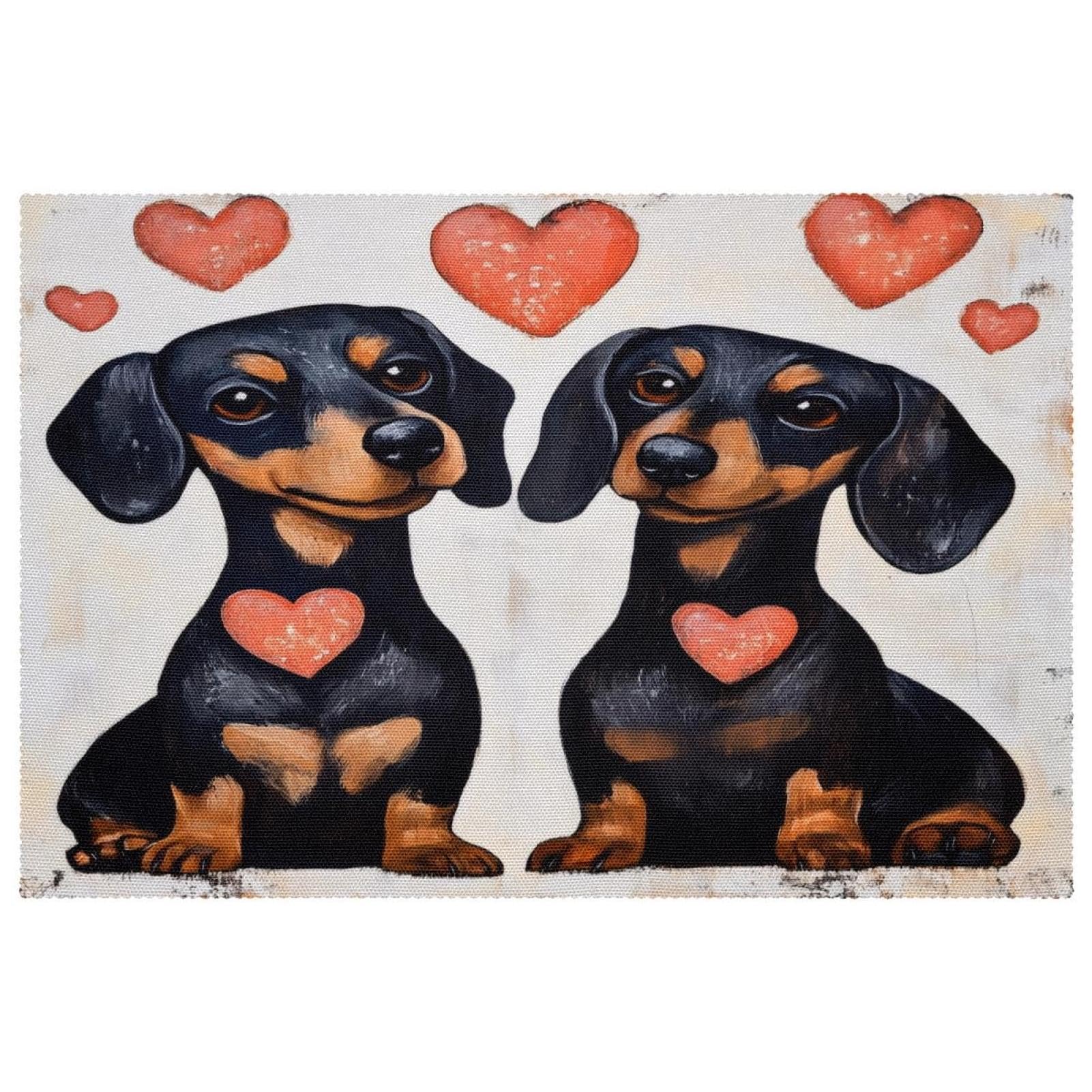 Set de table tissu Oxford idéal pour repas de famille et décoration cuisine chien