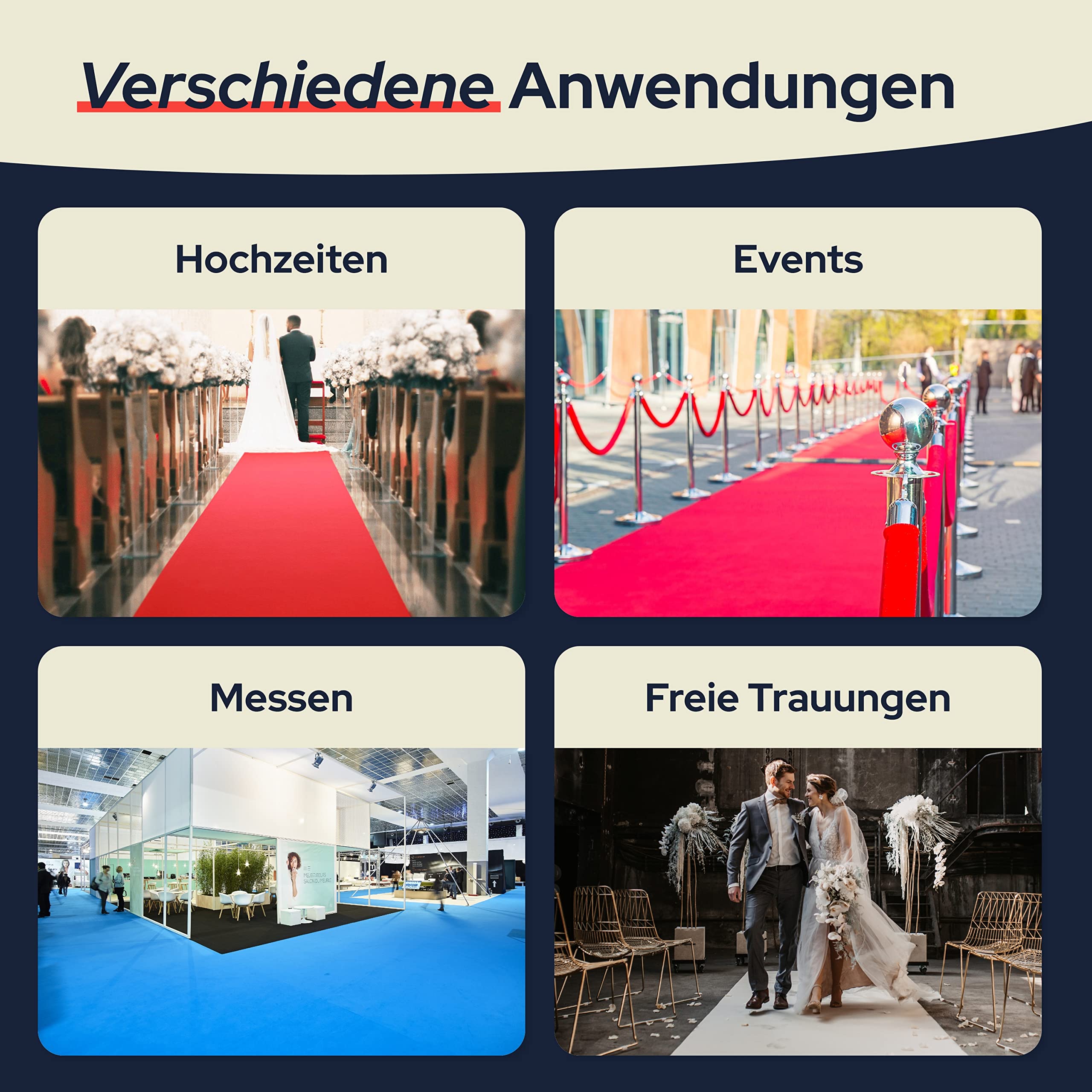 Primaflor Messeteppich Podium | Rosa | 100 x 900 cm | Flacher Eventteppich aus 100 % Polypropylen, CFL-S1, Precoat-Rücken, 2 mm hoch, für Messe und Event