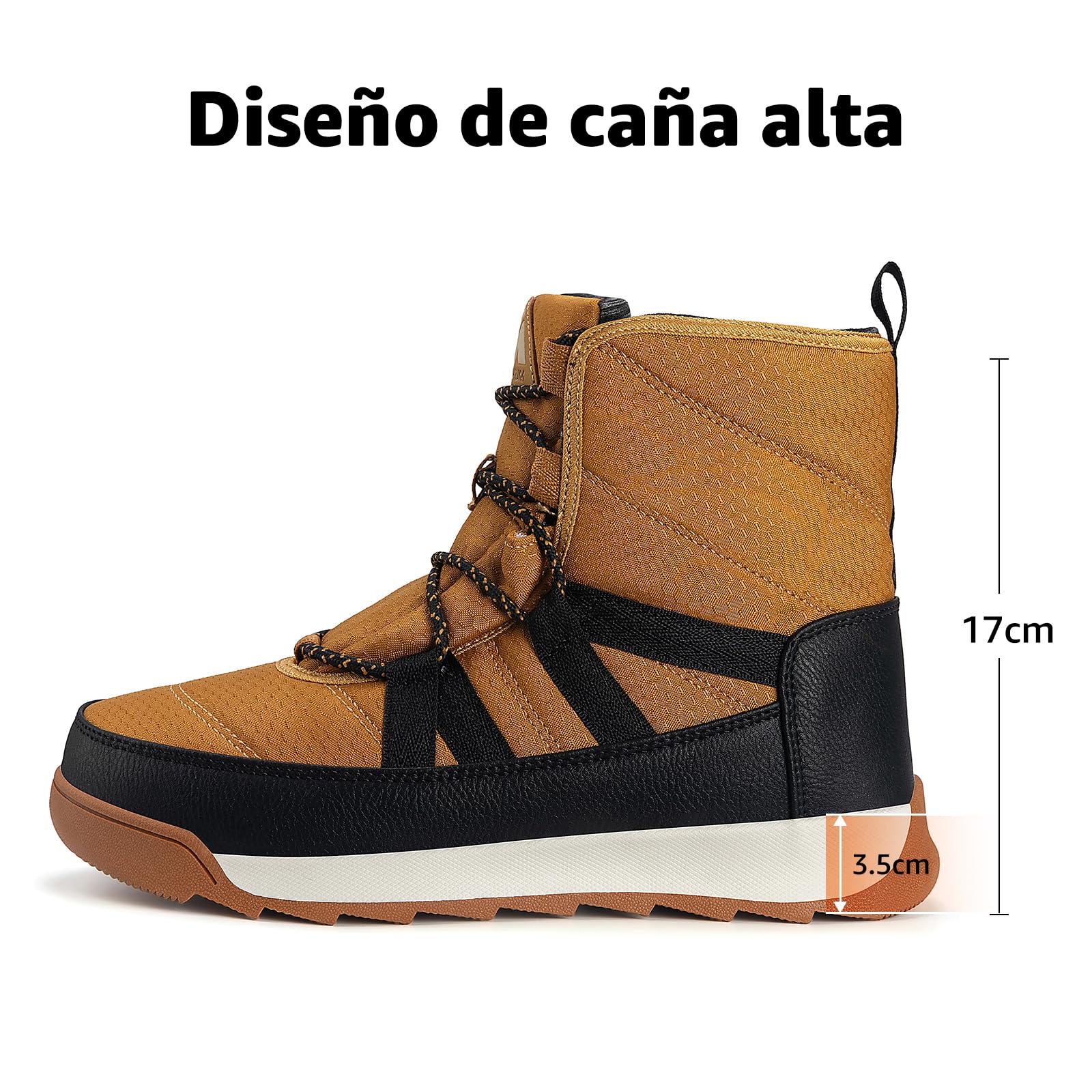 Mishansha Botas Nieve Mujer Cómodas Antideslizante Gr.36-42 | Invierno, Calientes, Ligeros, Flexible, Al Aire Libre, Casual, Caminar, Acampada, Exteriores