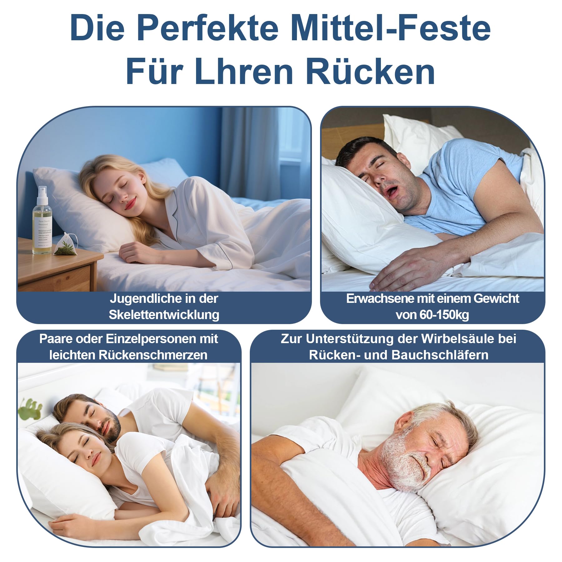 Materac 140 x 200 cm, stopień twardości H3, materac z zimnej pianki i pianki memory, wysokość 16 cm, dla dorosłych, materac z zimnej pianki, dostarczany w paczce