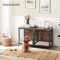 Vista 3 de Mueble de jaula para perros para 2 perros, perrera de 43.3" con divisor removible, mueble para perros pesado y resistente estilo doble jaula