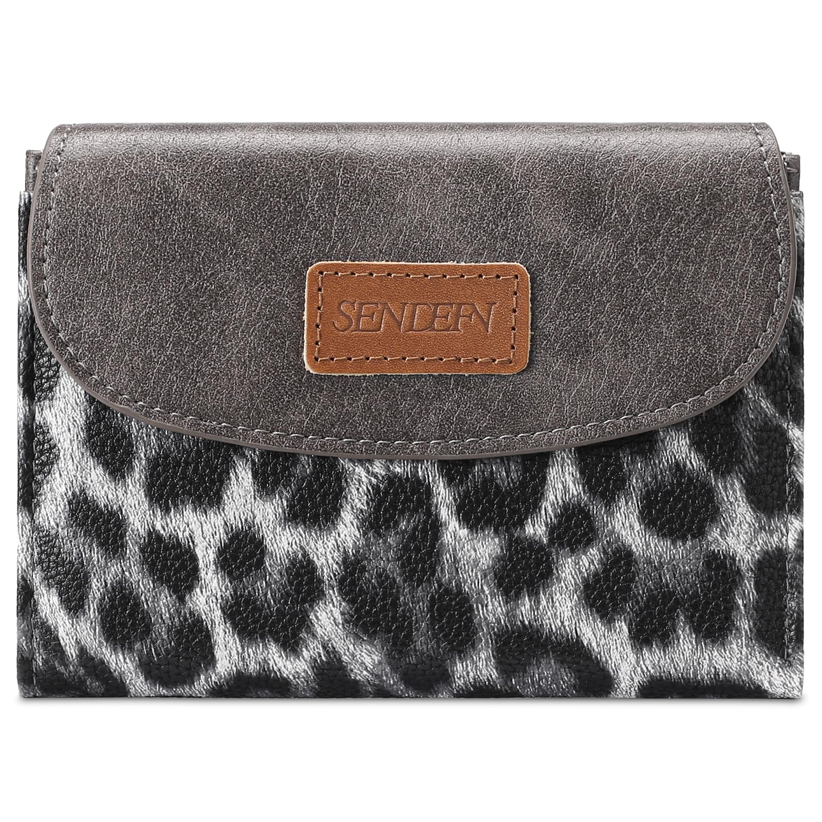 SENDEFN Small Womens Wallet RFID Blocking Double Zipper Pocket Card Holder Purse