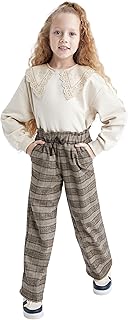 بنطلون منسوج بأرجل واسعة للبنات Y0548A6 من ديفاكتو