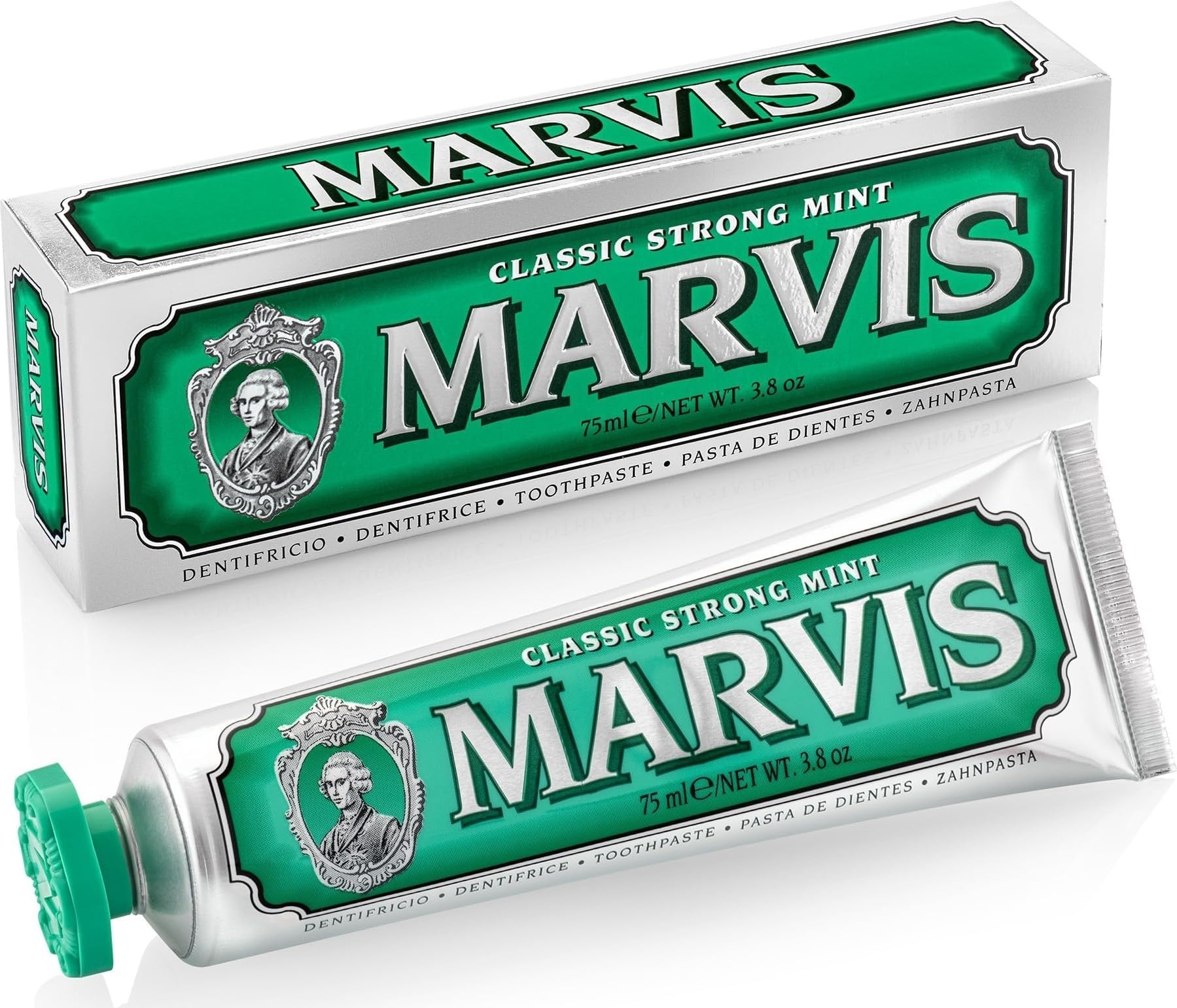 MARVIS(マービス) クラッシック ストロング・ミント 歯磨き粉 とびっきりの爽快感ペパーミント味 オーラルケア イタリア製 75ml