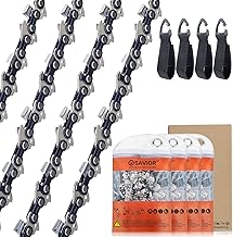SAVIOR Pack of 4 1910V6-4 Chainsaw Chains for Makita Cordless Chainsaws DUC101 UC100D, 10 cm Replacement Chain 80TXL Speed Cut, 26 Drive Links 1.1 mm .325 Inch LP