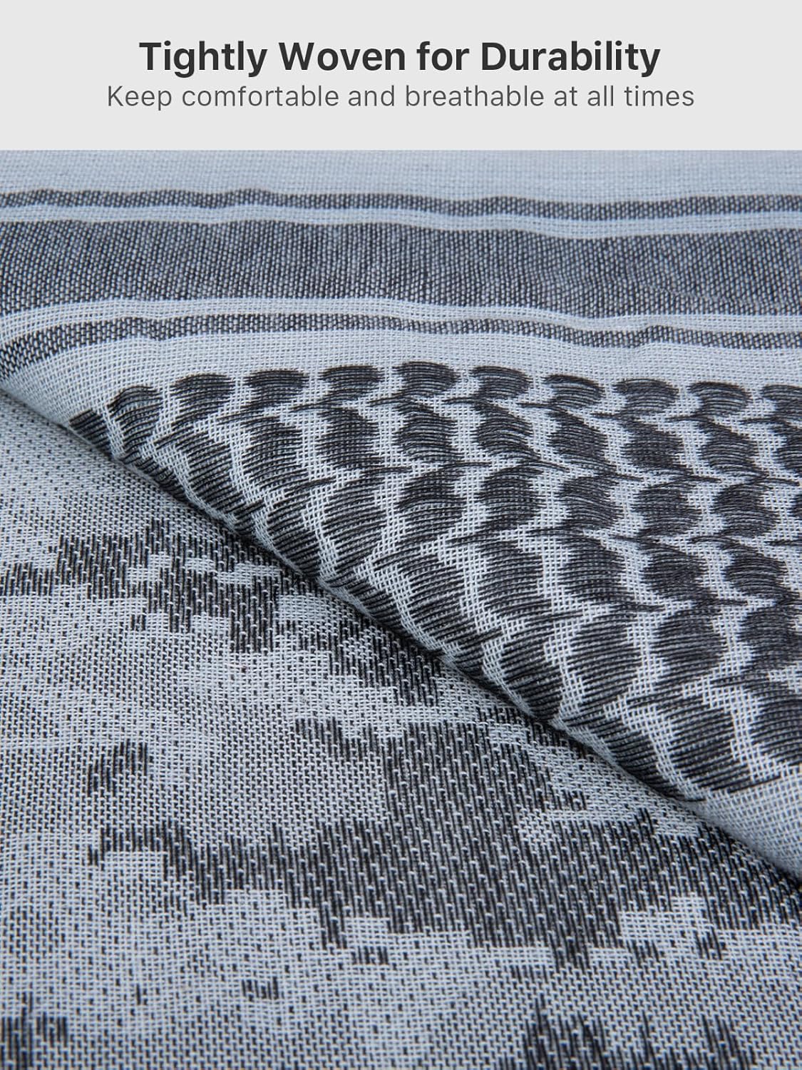 FREE SOLDIER Scarf Military Shemagh Tactical Desert Keffiyeh Head Neck Scarf Arab Wrap with Tassel for Men Women - Image 2