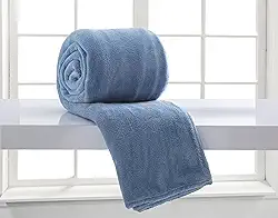 Manta Corttex Microfibra Índigo, Solteiro, . Tecido