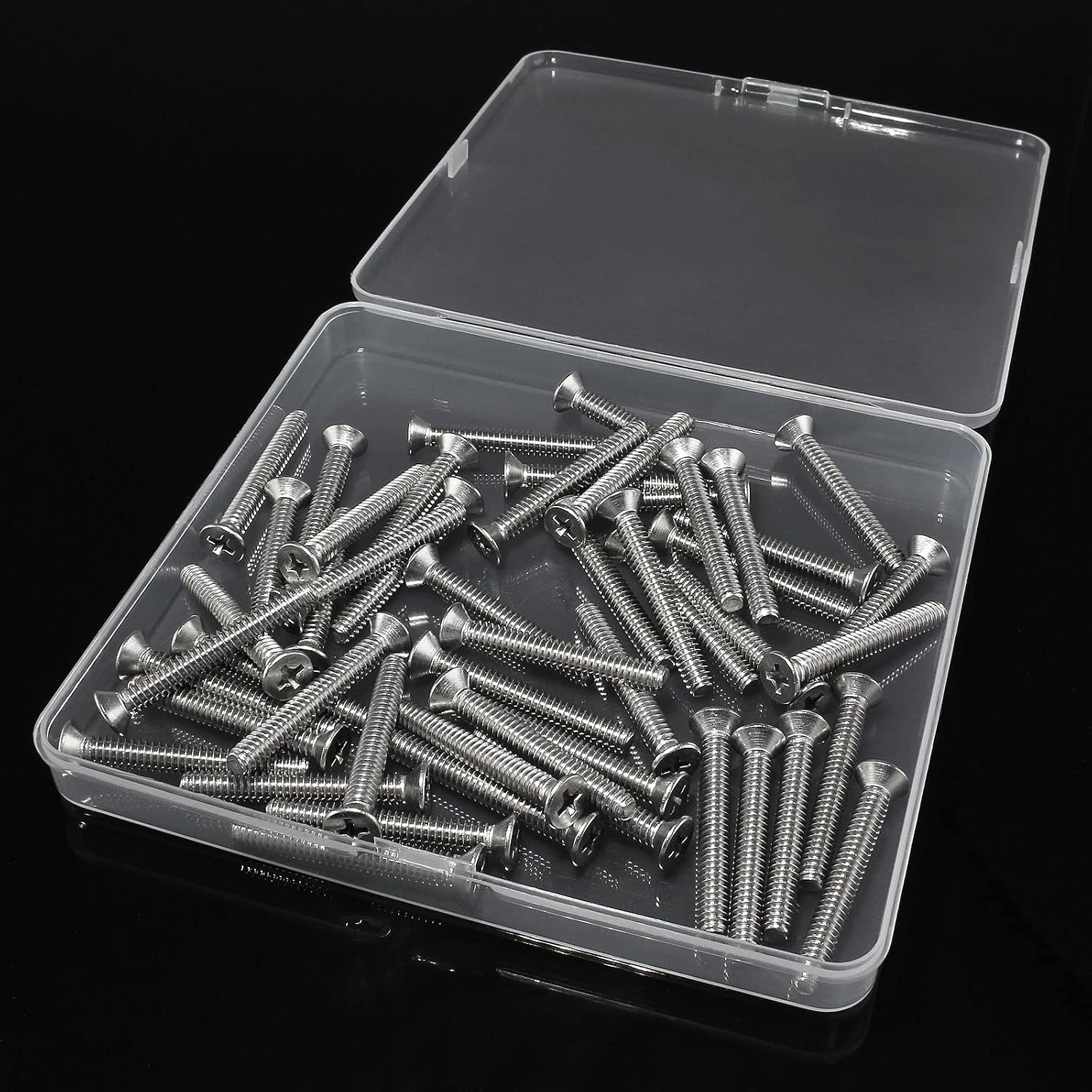 50PC Flat Head Phillips Machine Screws, 10#24 x 1-1/2"