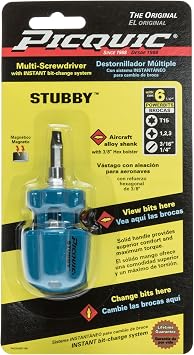 Picquic Stubby Multi-Bit x 1-1/3 in. L Stubby Screwdriver 1 pc.