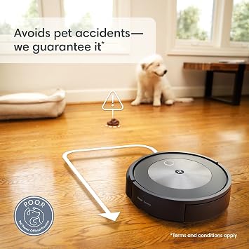 ROOMBA iRobot Combo j5 Robot Vacuum with Optional Mopping - Identifies & Avoids Obstacles Like Pet Waste & Cords, Clean by Room using Smart Mapping, Works with Alexa, Ideal for Pet Hair