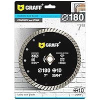 Vista 5 de GRAFF Hoja de diamante de 7 pulgadas para amoladora angular - Disco de corte de diamante para cortar piedra, mármol, granito, ladrillo, mampostería