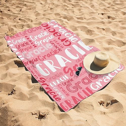 Vista 19 de Toalla de playa, toallas de playa personalizadas para niños, toallas de playa para adultos y niños, microfibra de secado rápido, toallas de playa