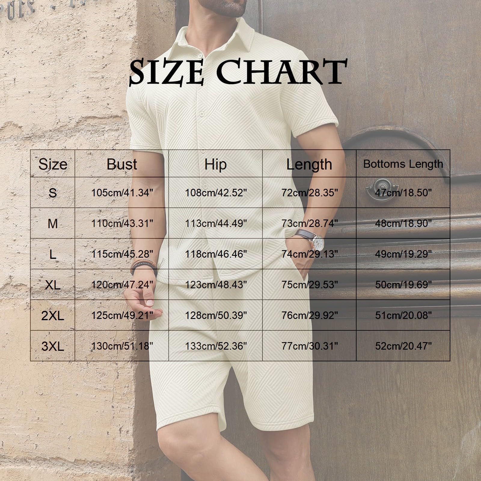 Conjunto de verano para hombre, conjunto casual de dos piezas, conjunto deportivo blusas con botones y pantalones cortos con cordón anchos, chándales ligeros para la playa Slim Fit Chándal de