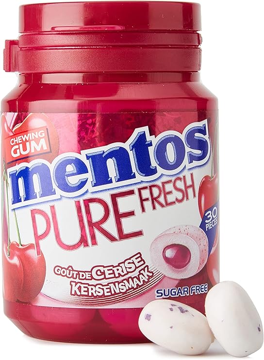 Mentos ChewingGum Mentos Pure Fresh Cerise ChewingGum Sans Sucres
