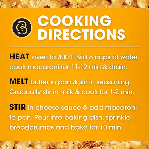 Vista 16 de Cracker Barrel Sharp Cheddar - Cena de macarrones y queso horneados al horno (bolsa de 12.3 onzas)