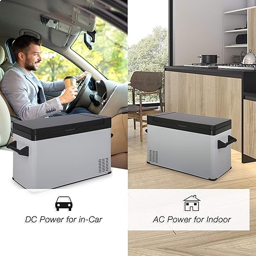 Miniatura 7 de CARSTY Refrigerador portátil RV de 12 voltios 52 cuartos de galón, 2 en 1-7.6 F a 68 F, pantalla LCD y a prueba de golpes, para camión, camioneta,