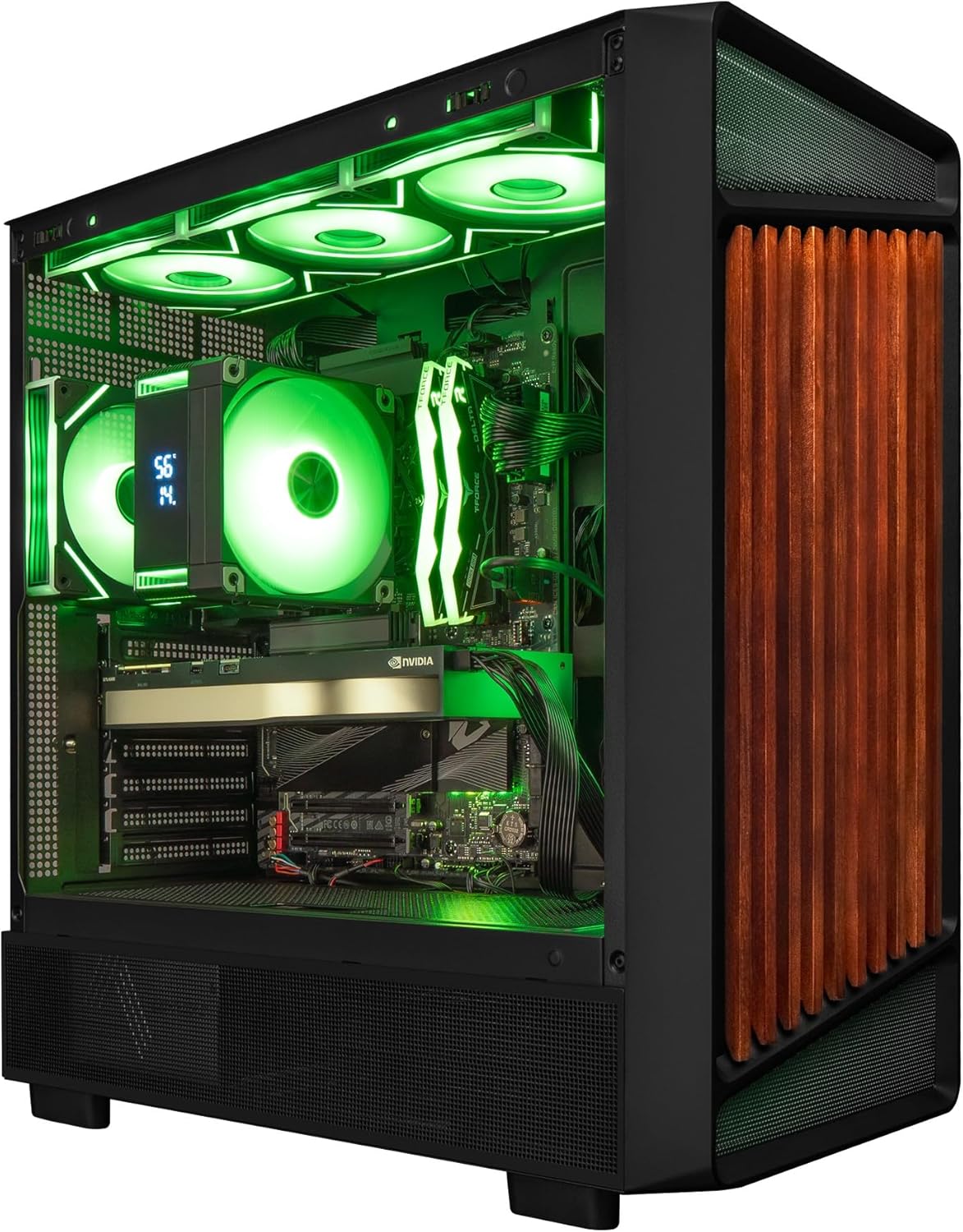 Terra Gaming PC Desktop Computer, Intel Core i9 14900K, GeForce RTX 5090, 64GB DDR5, 2TB SSD, Tower Fan Black, Windows 11 Home, RGB Lighting, WiFi, Ready to Use