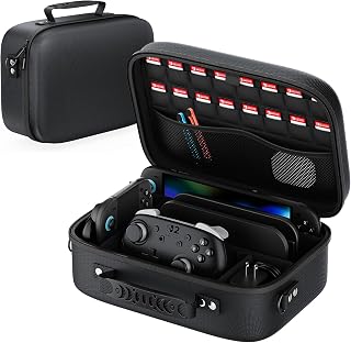 Switch 2 Case for Nintendo Switch 2, Portable Travel Storage Hard Shell Full Protection Custom Velcro Partition Soft Lining All In One Carrying Case for Switch 2 Console Pro Controller Accessories
