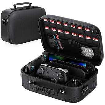 Switch 2 Case for Nintendo Switch 2, Portable Travel Storage Hard Shell Full Protection Custom Velcro Partition Soft Lining All In One Carrying Case for Switch 2 Console Pro Controller Accessories