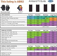 Vista 4 de Tune Belt AB92 Brazalete para teléfono celular para correr, compatible con iPhone 16/15/14/13 Pro Max, Plus, Samsung Galaxy Ultra/Plus/Note