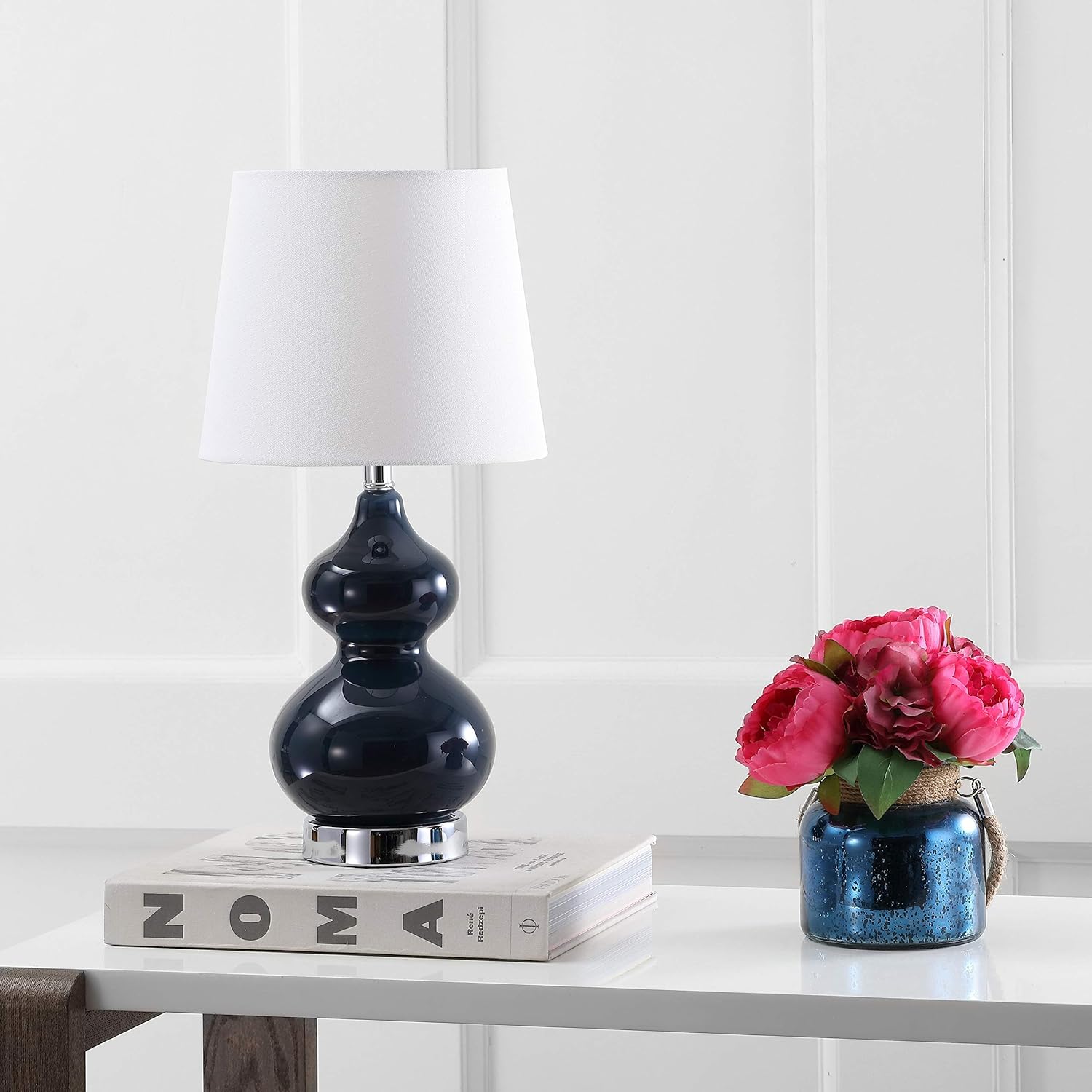Exclusive Discount 90% Price Safavieh Kids Lighting Collection Eva Navy Double Gourd 19-inch Bedroom Living Room Home Office Desk Nightstand Table Lamp (LED Bulb Included)