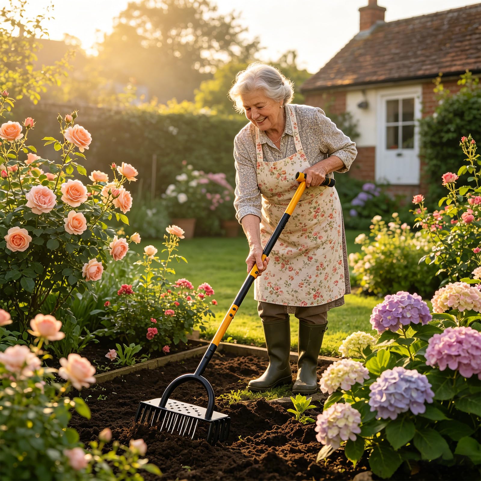 Attrezzo manuale manuale con manico ergonomico, ideale per giardinaggio domestico, agricoltore